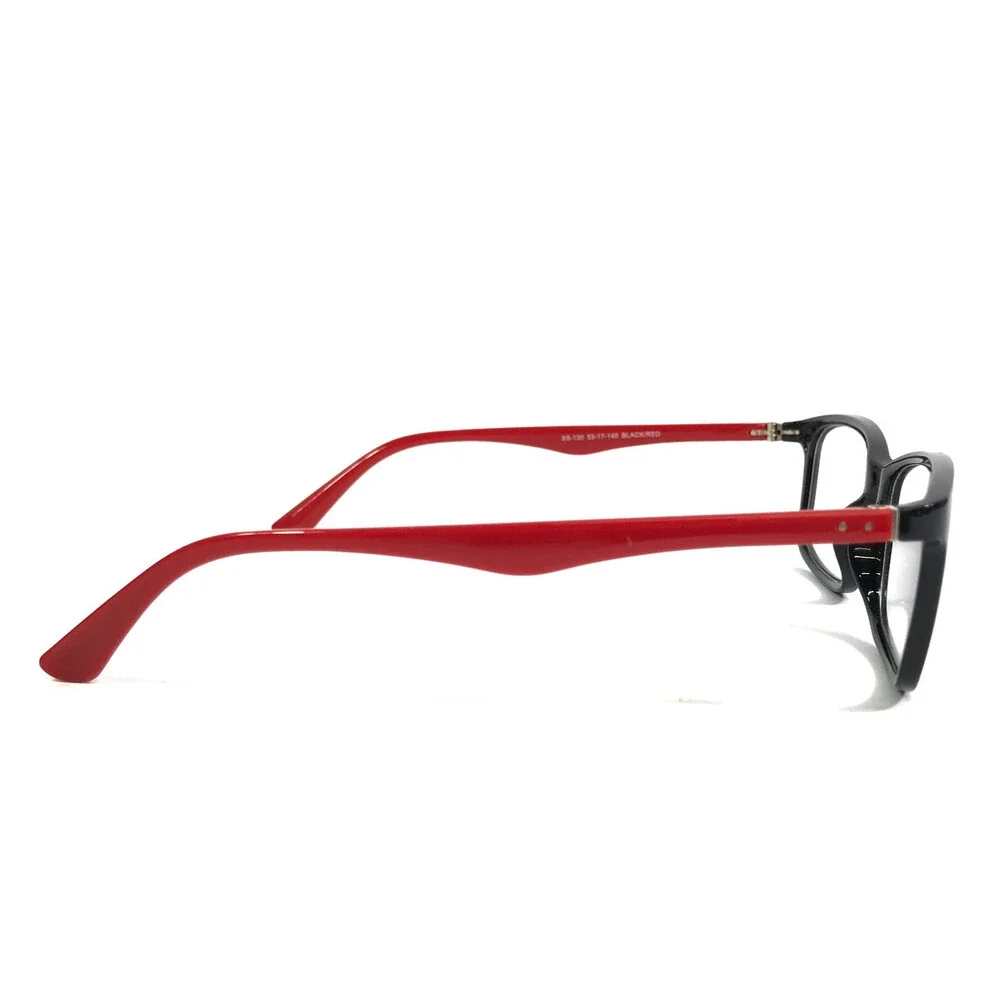Success Eyeglasses Frames SS-130 BLACK/RED Rectangle Full Rim 53-17-140
